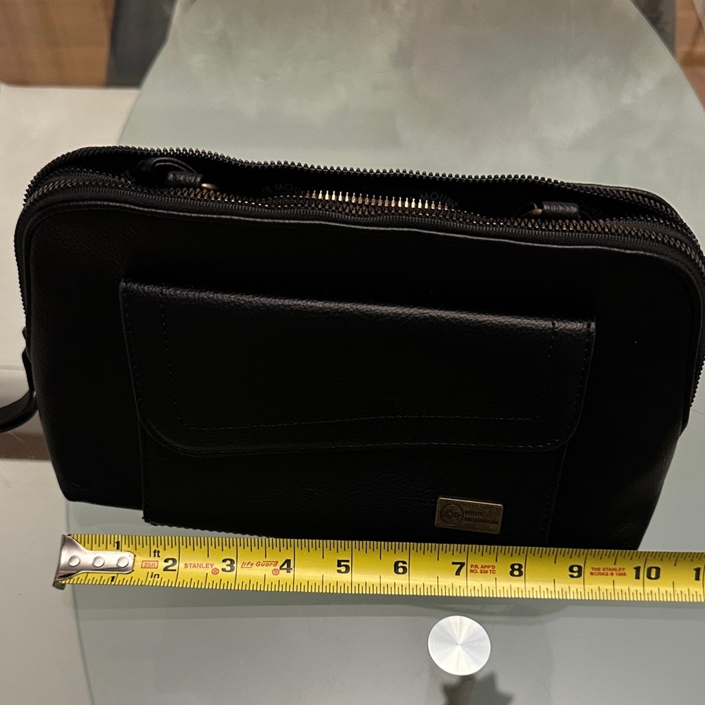White Mountain Black Leather Wristlet Clutch - Picture 4 of 13